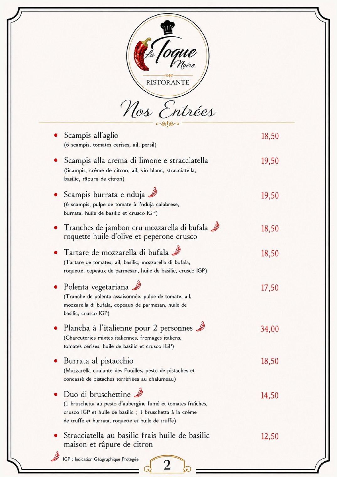 Entrées